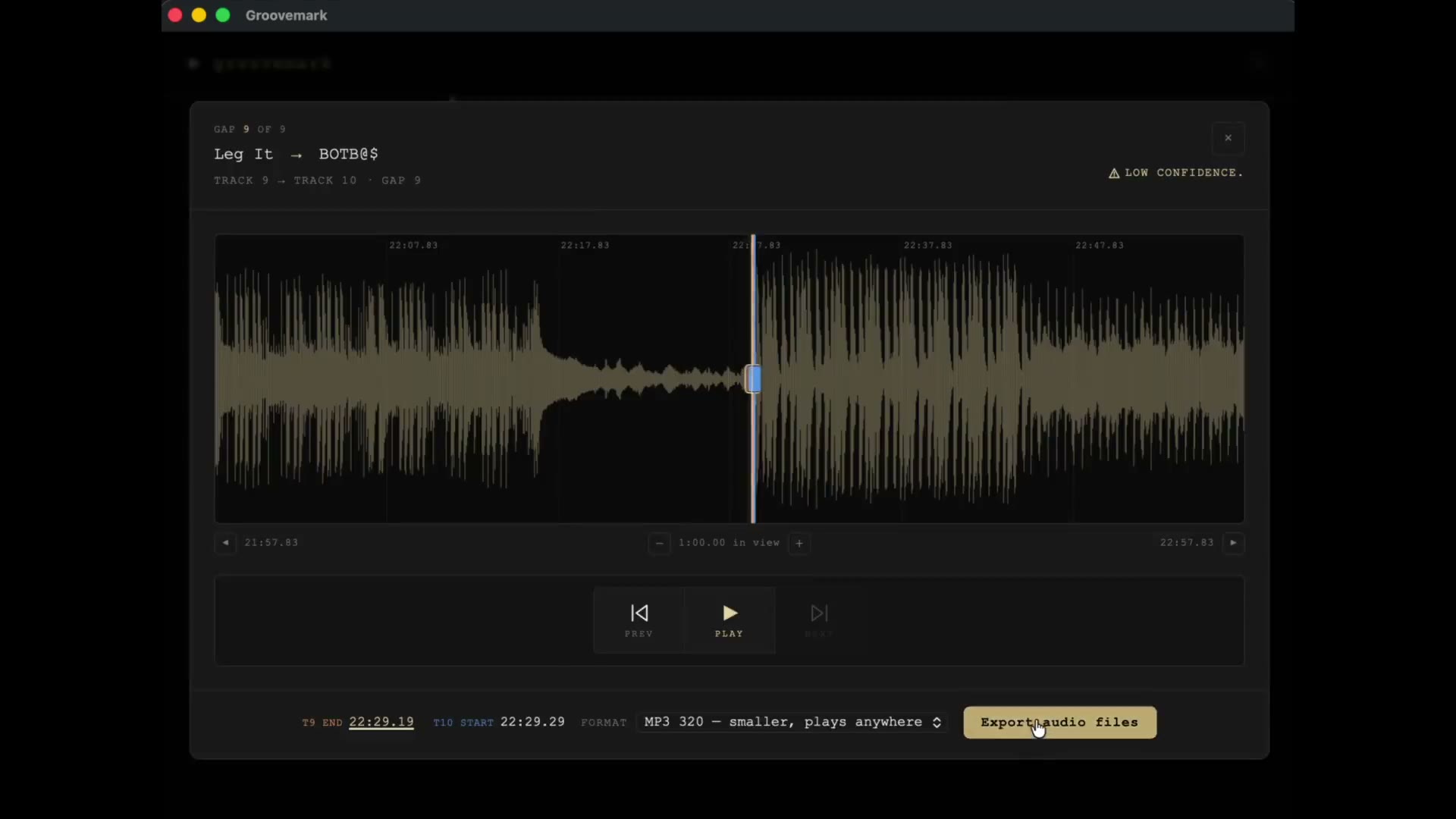 Exporting the finished album